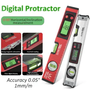 Magnetic Digital Protractor Angle Finder 0-90°