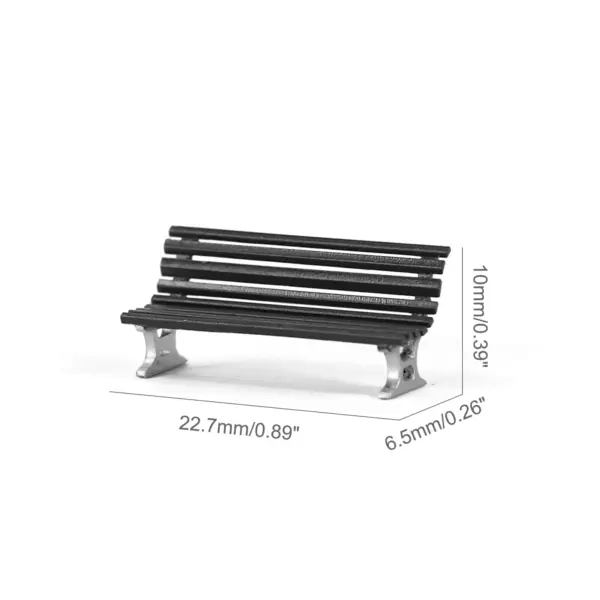 HO Scale 1/87 Garden Park Benches Set - Image 4