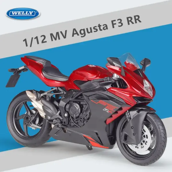 WELLY 1:12 MV Agusta F3 RR Diecast Motorcycle - Image 9
