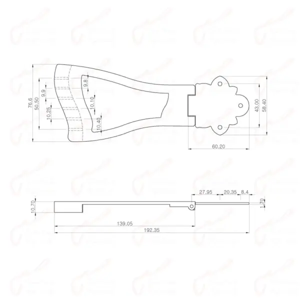 Jazz Guitar Bridge Tailpiece for Archtop Guitars - Image 6