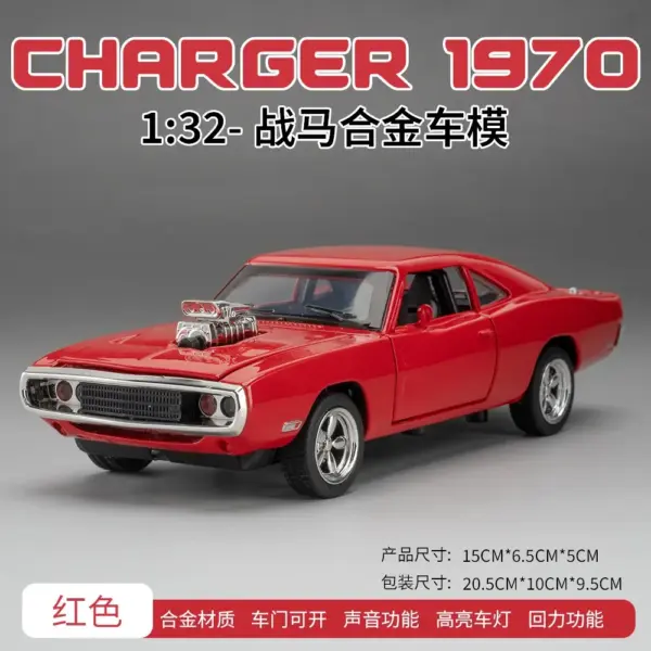 1:32 Dodge Charger Alloy Car Model - Image 10