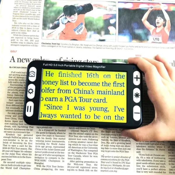 5 Inch Handheld Video Magnifier with LED Light - Image 5