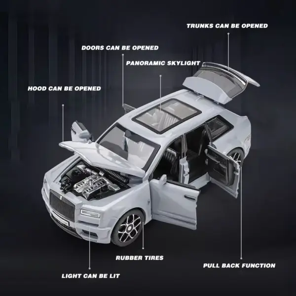 1:32 Rolls Royce Cullinan Diecast Model Car - Image 2