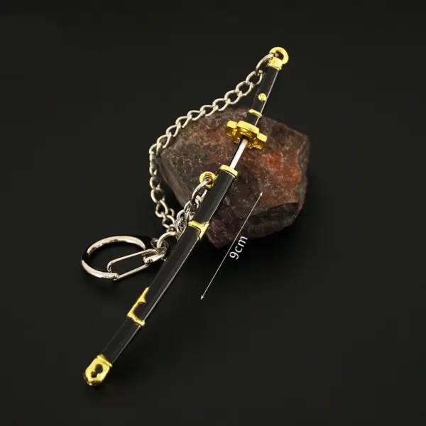 Roronoa Zoro Mini Keychain 9cm Metal Sword - Image 2