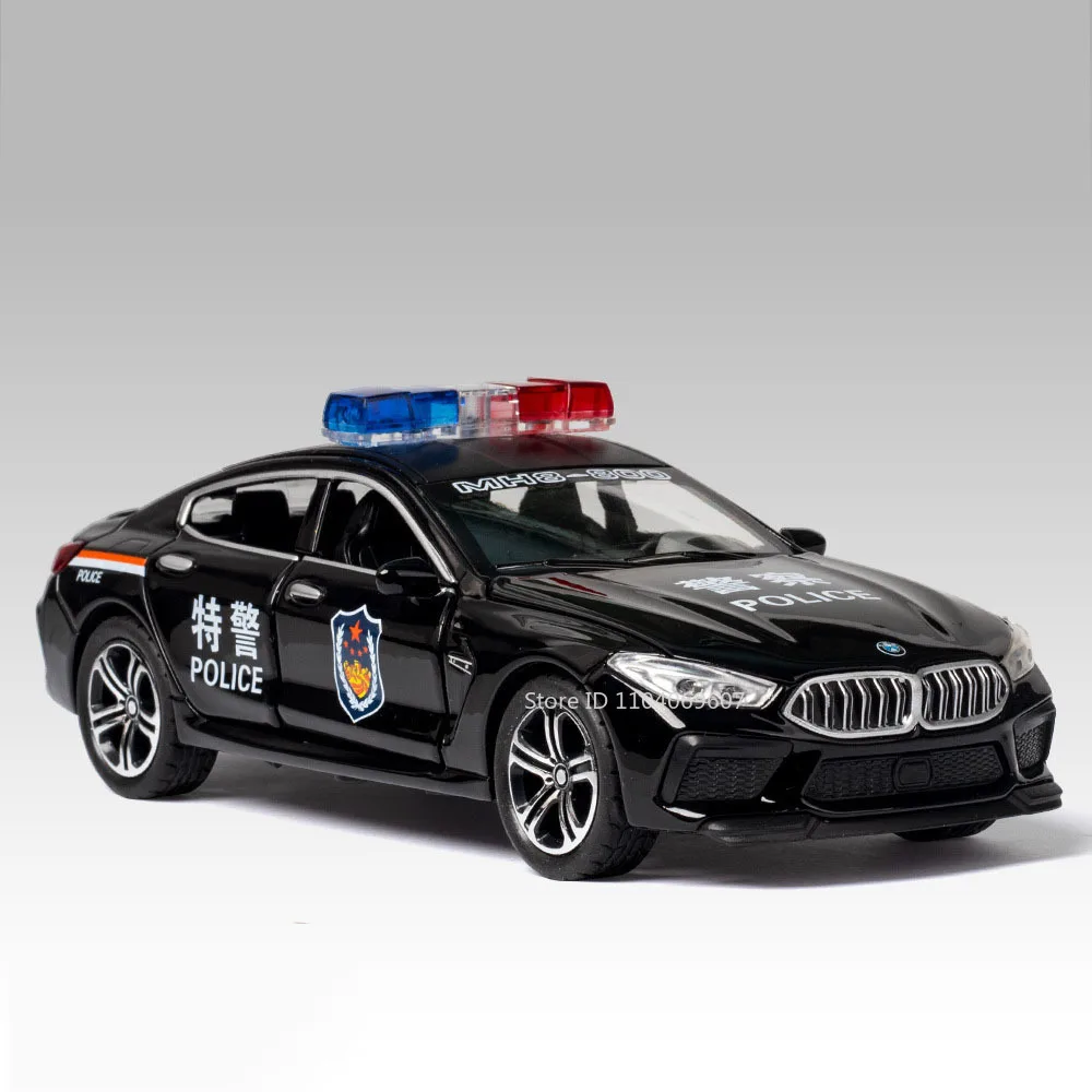1:32 M8 M4 Police Car Model with Sound Light 9 1:32 M8 M4 Police Car Model with Sound Light - Image 9