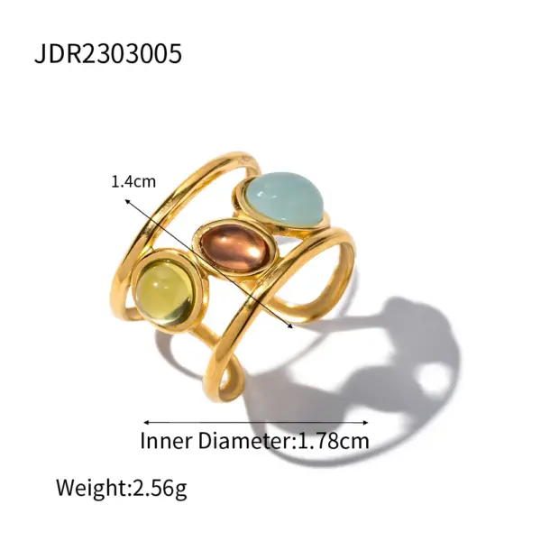 Classic Stainless Steel Geometric Rings for Women - Image 12
