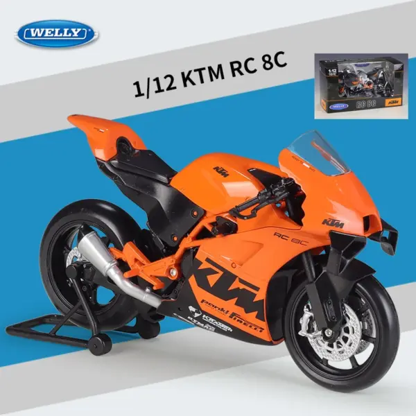 1:12 KTM RC 8C Diecast Motorcycle Model - Image 8