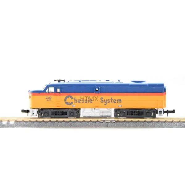 N Scale 1/160 Diecast Blue and Yellow Train Model - Image 5