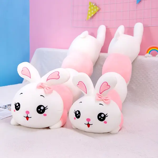 Cute Soft Caterpillar Rabbit Plush Pillow 130cm - Image 5