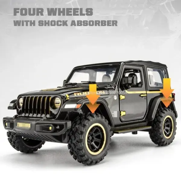 1/32 Wrangler Rubicon Alloy Diecast Model Car - Image 3