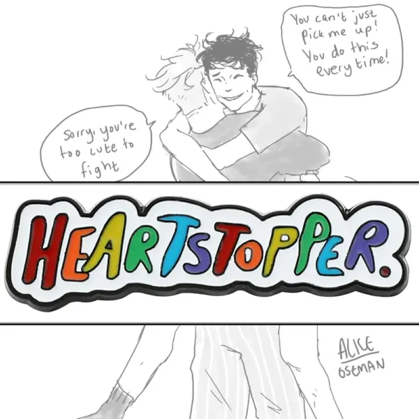 Colorful Heartstopper Enamel Pin Brooch - Image 2