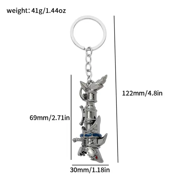 Robotic Shark Jinx Cannon Metal Keychain - Image 6