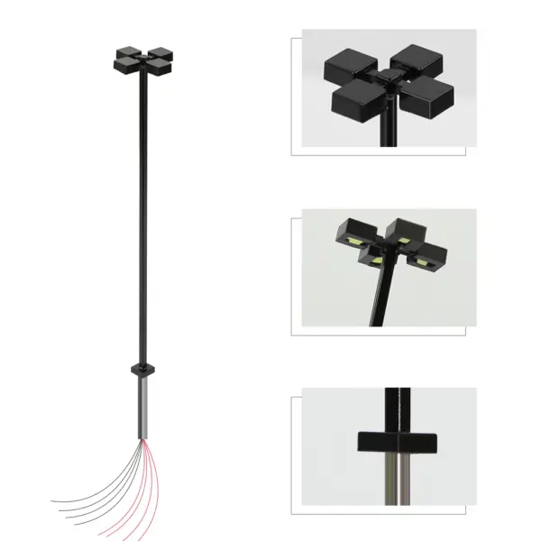 10pcs Metal LED Street Lights for N TT HO OO - Image 2