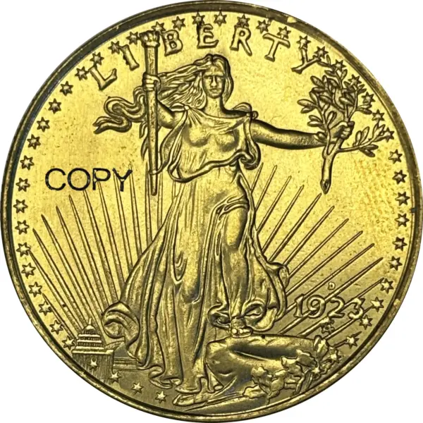 1923 D Saint Gaudens Commemorative Coin Replica - Image 4