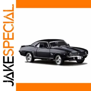 1:36 Vintage Black Camaro SS Diecast Model Car