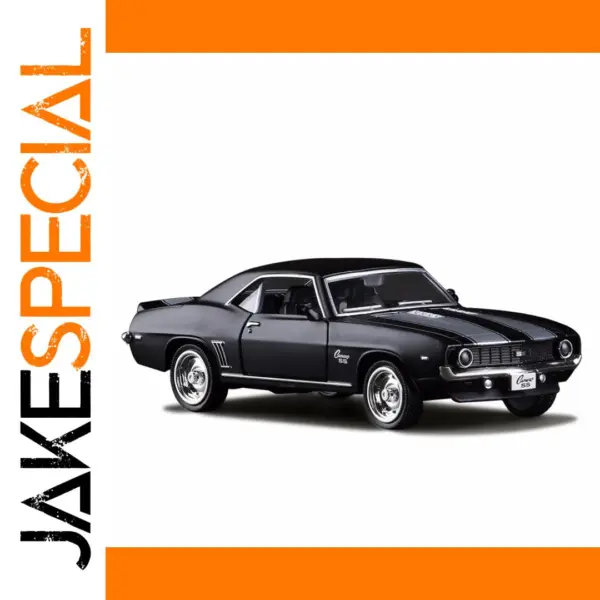 1:36 Vintage Black Camaro SS Diecast Model Car