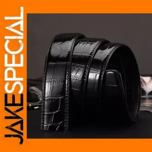 Luxury Crocodile Pattern Leather Belt for Men