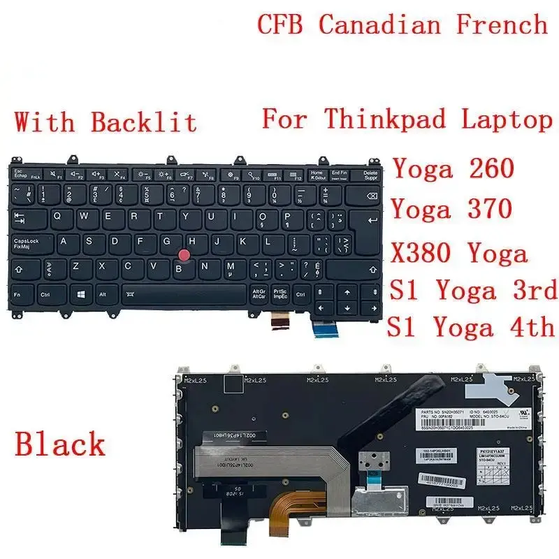 Canadian French Backlit Keyboard for Lenovo Yoga Series 9 Canadian French Backlit Keyboard for Lenovo Yoga Series - Image 9