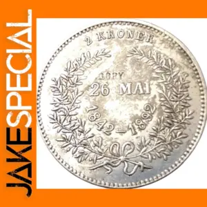 1892 Denmark 2 Kroner Coin Replica