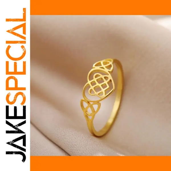 Triquetra Irish Knot Stainless Steel Ring