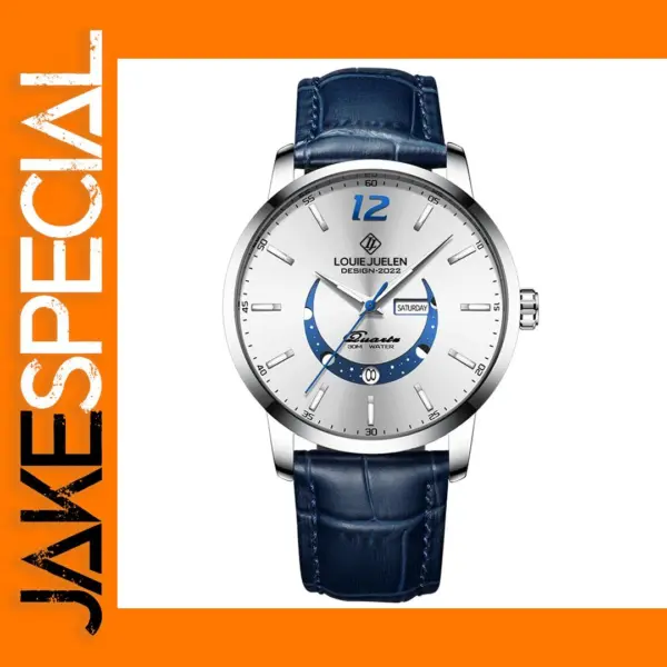 Luxury Waterproof Quartz Leather Wristwatch