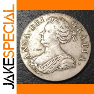 Silver Plated Replica 1706 England Crown Coin