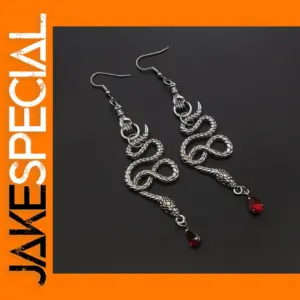 Gothic Snake Drop Earrings for Women