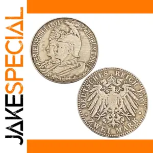 1901 Prussia Silver Plated Coin Replica