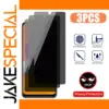 3PCS Privacy Tempered Glass for Samsung Phones