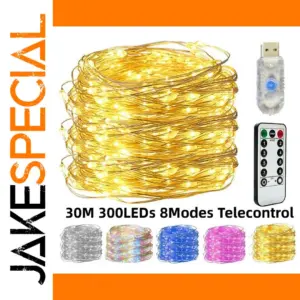 USB Copper Wire Light String with Remote Control 30M