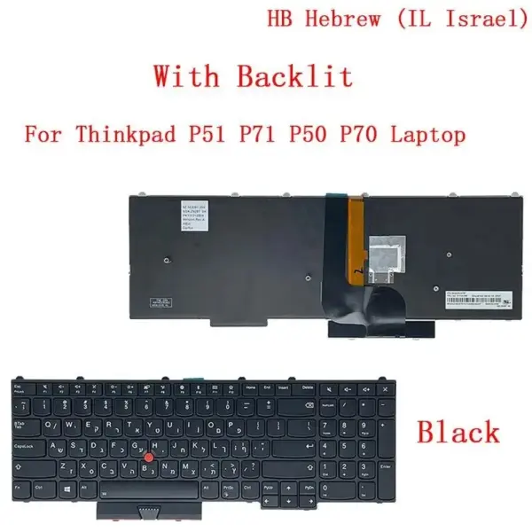 Backlit Keyboard for Lenovo Thinkpad P51 P71 P50 P70 - Image 15