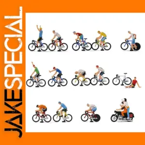 HO Scale Cyclist and Photographer Model Set