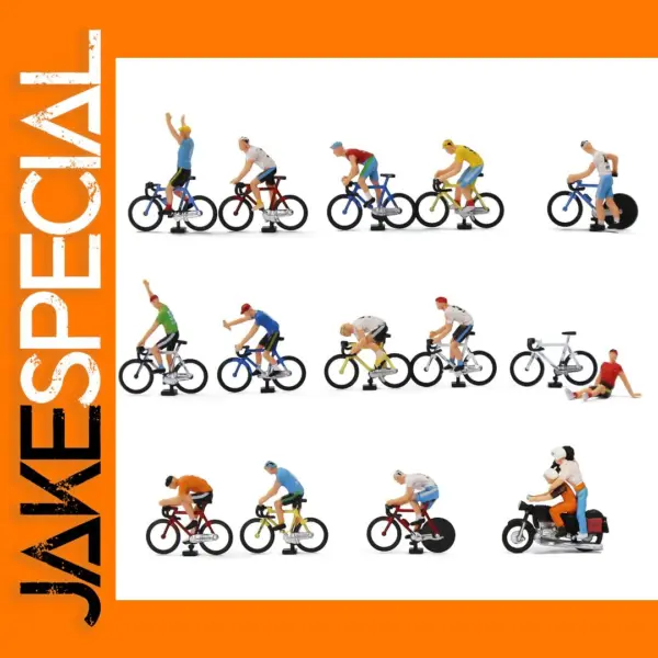 HO Scale Cyclist and Photographer Model Set