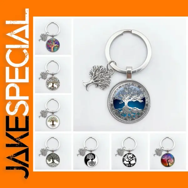 Vintage Tree of Life Handmade Keychain