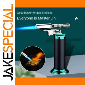 Windproof Blue Flame Jet Torch Lighter for Outdoor Use