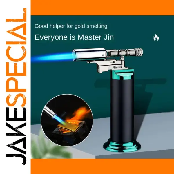 Windproof Blue Flame Jet Torch Lighter for Outdoor Use