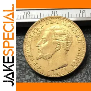1894 Bulgaria 20 Leva Ferdinand I Replica Coin