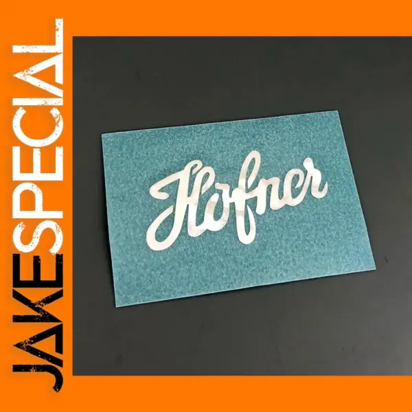 Hofner Bass Guitar Decal Sticker 0.1mm Thick