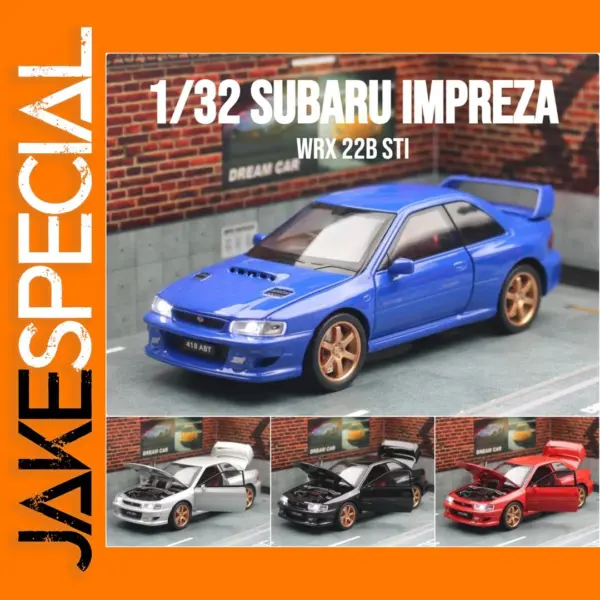 1/32 Subaru Impreza WRX 22B Diecast Model Car