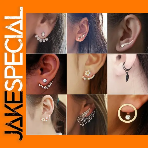 Crystal Flower Stud Earrings for Women