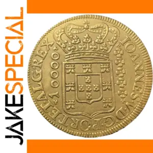 1726 Brazil 10000 Reis Gold Replica Coin