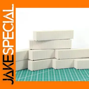 N Scale 9pcs Blank Shipping Containers Set