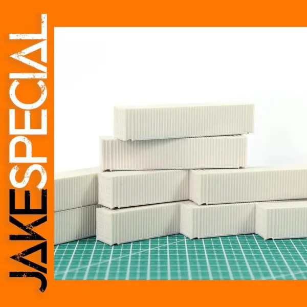 N Scale 9pcs Blank Shipping Containers Set