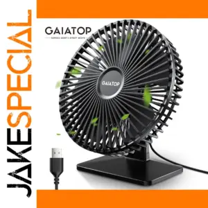 GAIATOP Portable USB Desk Fan 90° Adjustable Quiet Cooling
