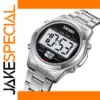 Digital Waterproof Stainless Steel Men's Watch
