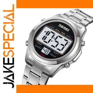 Digital Waterproof Stainless Steel Men's Watch