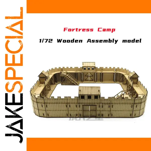 1/72 Fortress Camp Wooden Model 50 Pieces