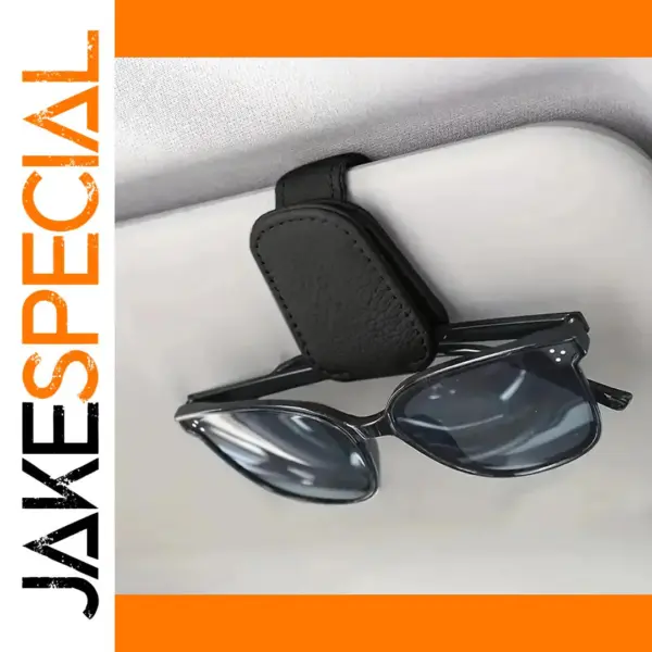 Magnetic Leather Sunglasses Holder Clip