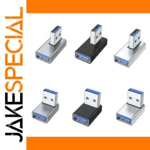 90° USB 3.0 Right Angle Extension Adapter for Laptop