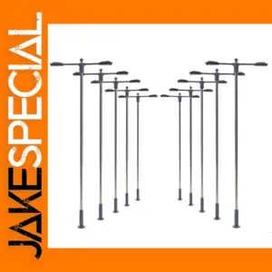 10pcs OO Scale Model Train Street Light Lamps